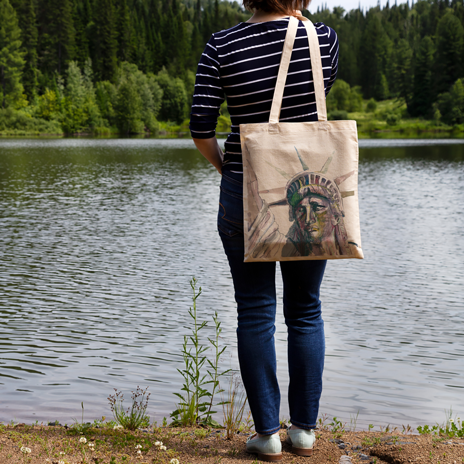 Estatua de la Libertad - NUEVA YORK - Tote bag - Tintablanca